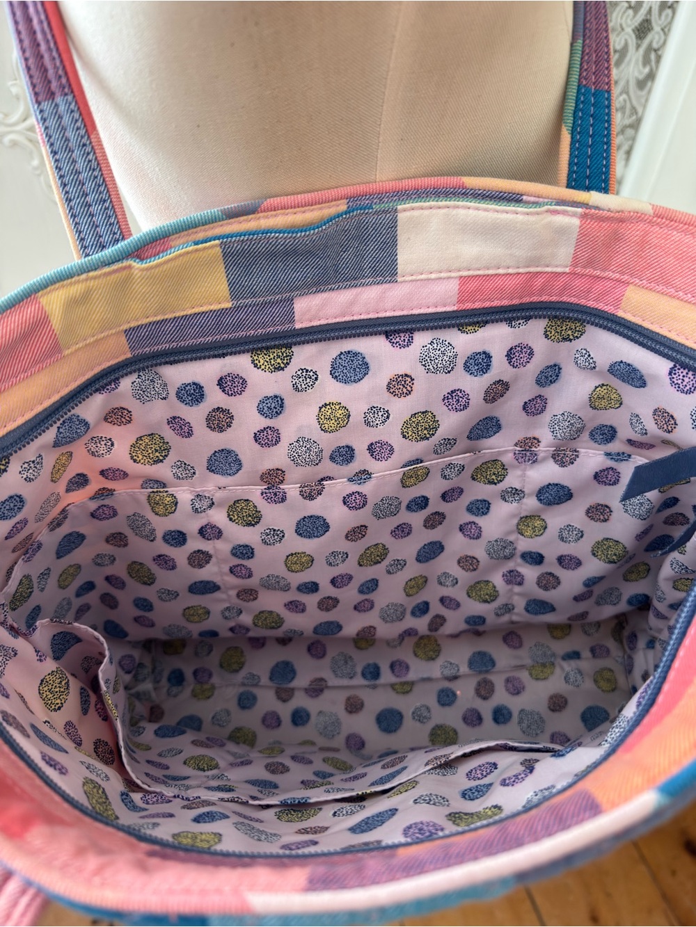Vera Bradley Retired Tropics Print
Pastel Plaid Quilted Tote Bag - Picture 8 of 10